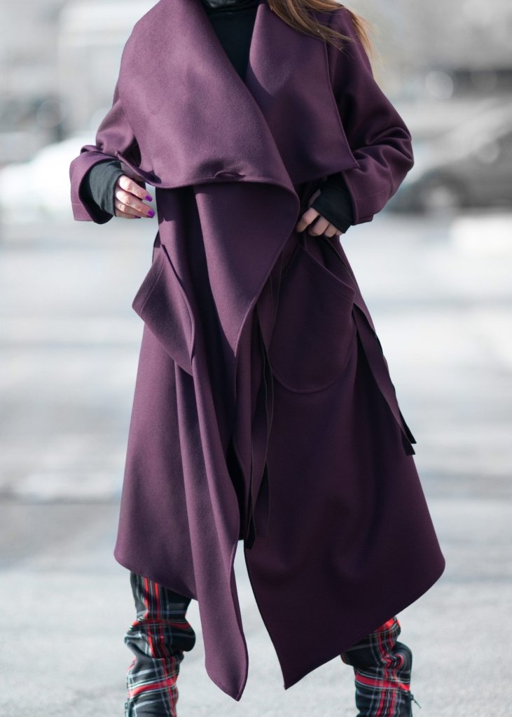 Autumn Women Purple Coat VICTORIA - EUG Fashion