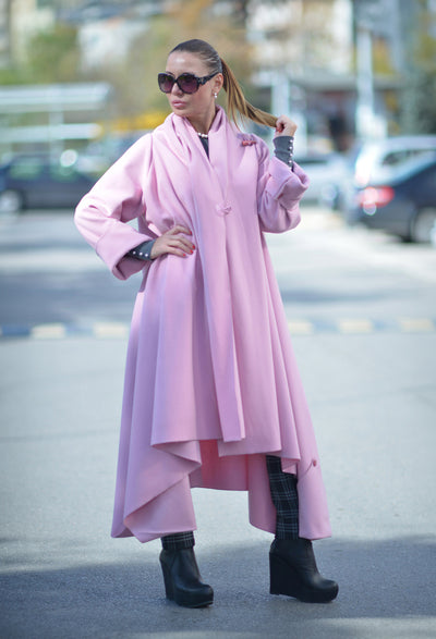 Baby Pink Winter Loose Coat RENATA EugFashion 