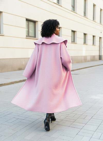 Loose Winter Pink Coat SIRI EugFashion 