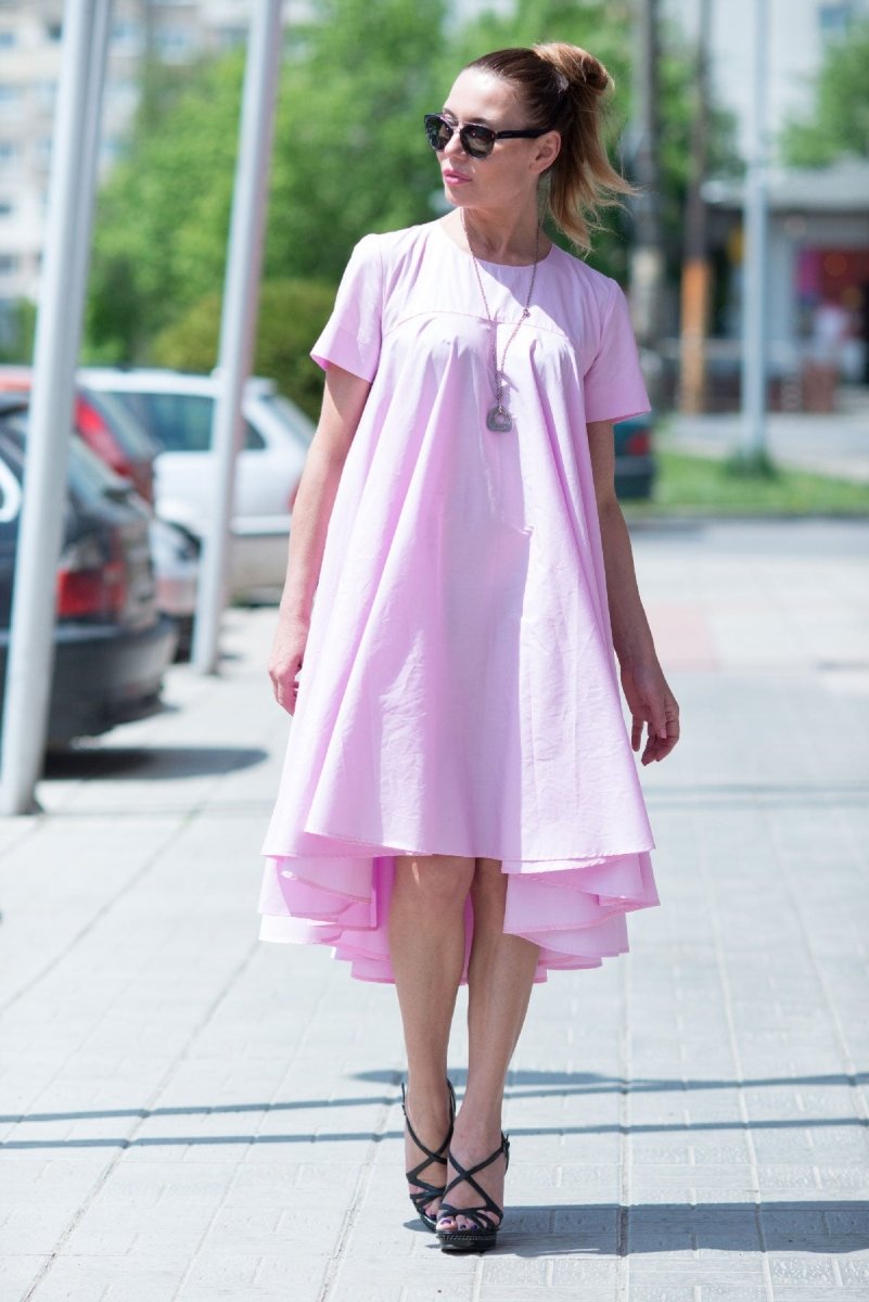 Baby Pink Summer Maxi Dress KOSARA - EUG Fashion EugFashion 