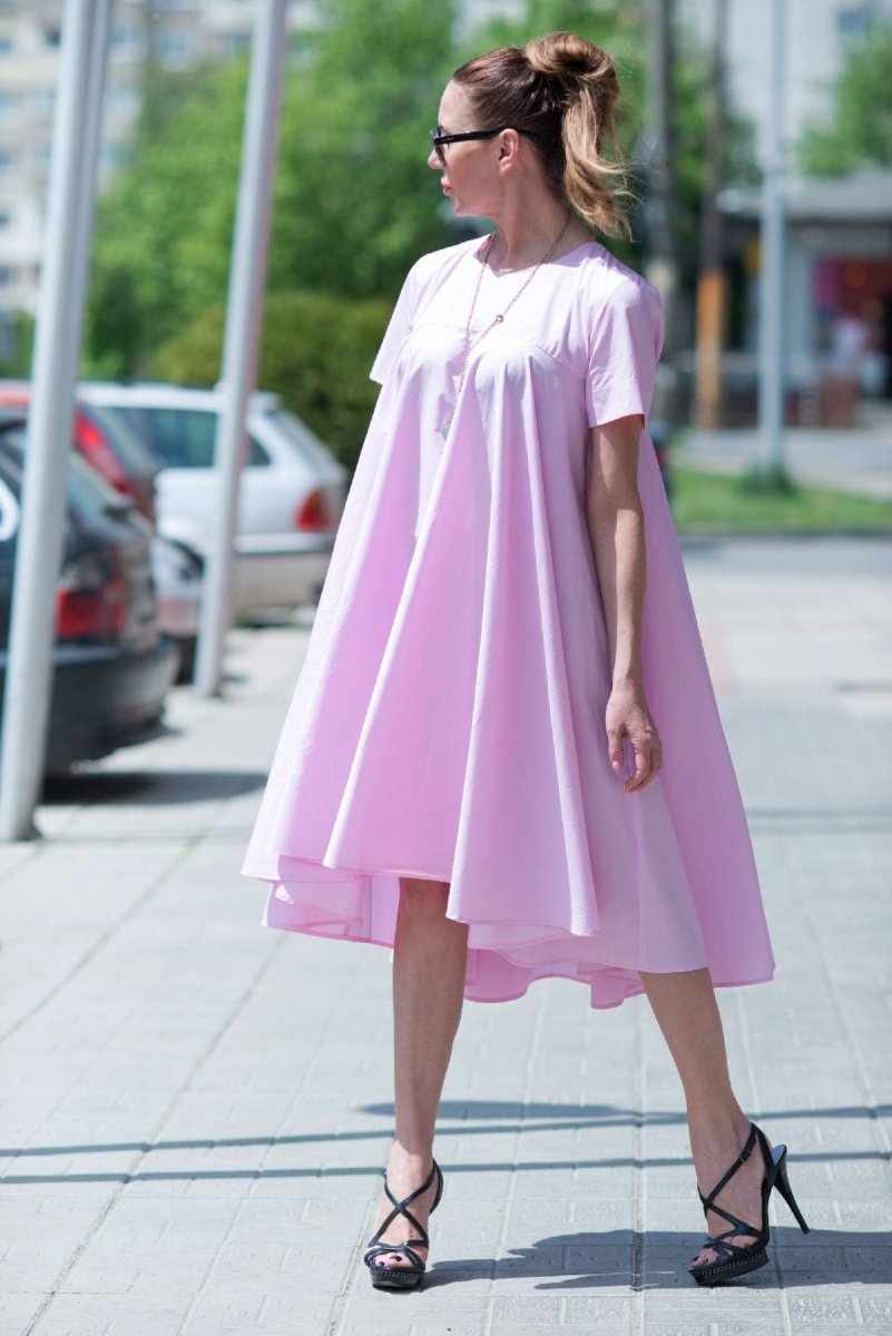 Baby Pink Summer Maxi Dress KOSARA - EUG Fashion EugFashion 