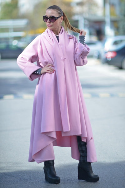 Baby Pink Winter Loose Coat RENATA BF - EUG FASHION EugFashion 