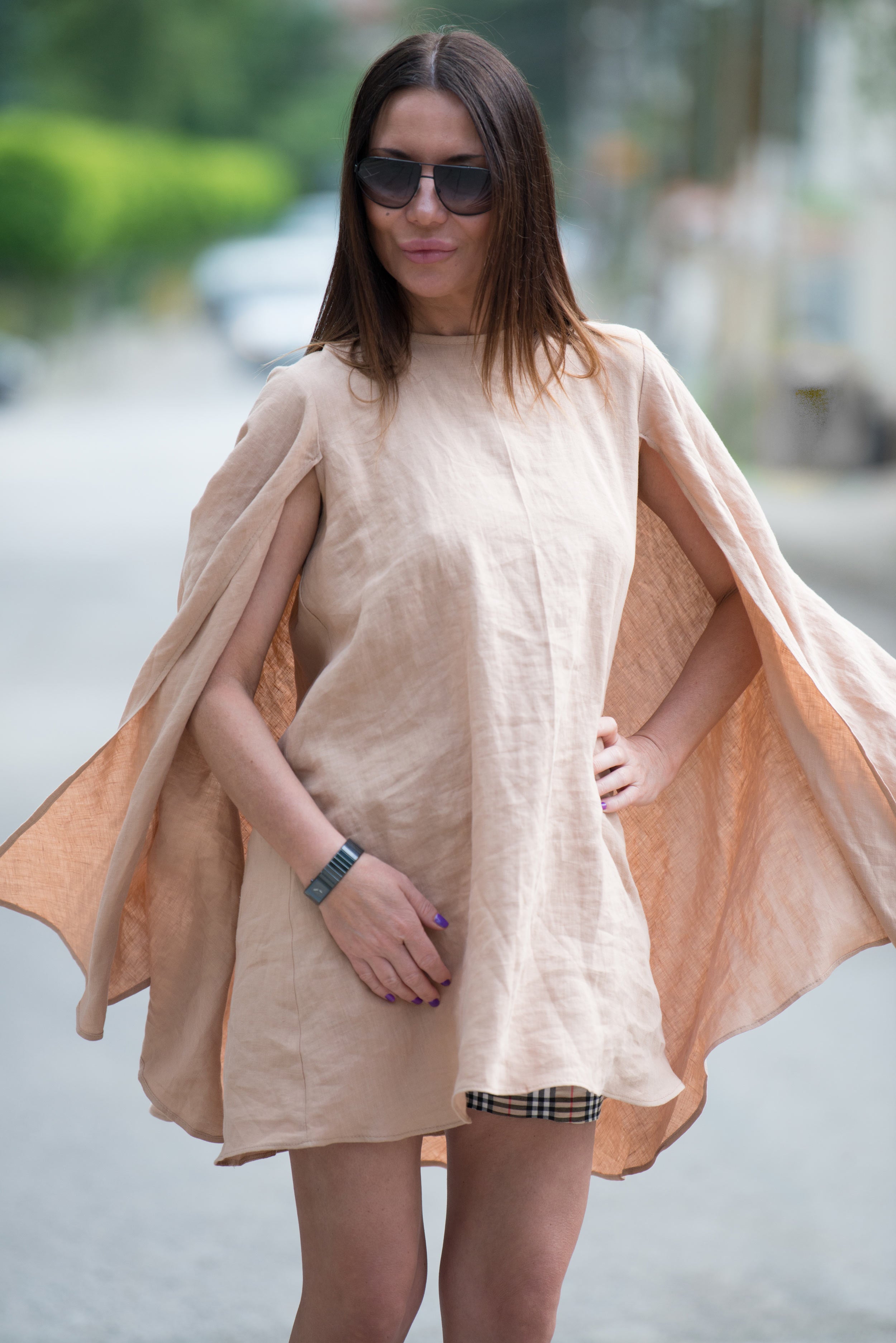 Short Linen Dress JENNIFER