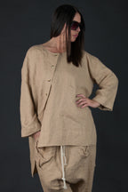 Linen loose fit top #beige-sahara