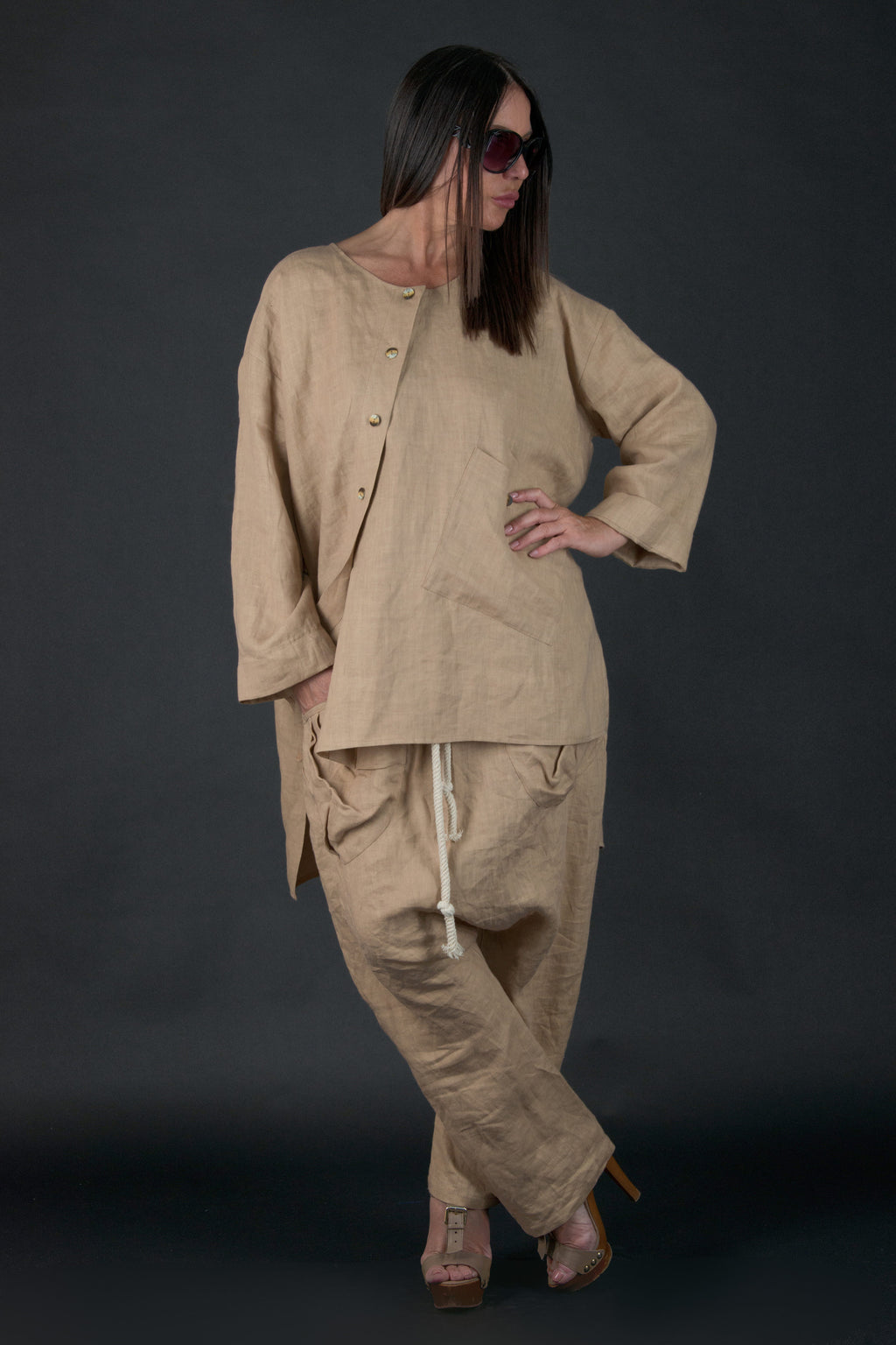 beige-linen-summer-set EUG fashion #beige-sahara