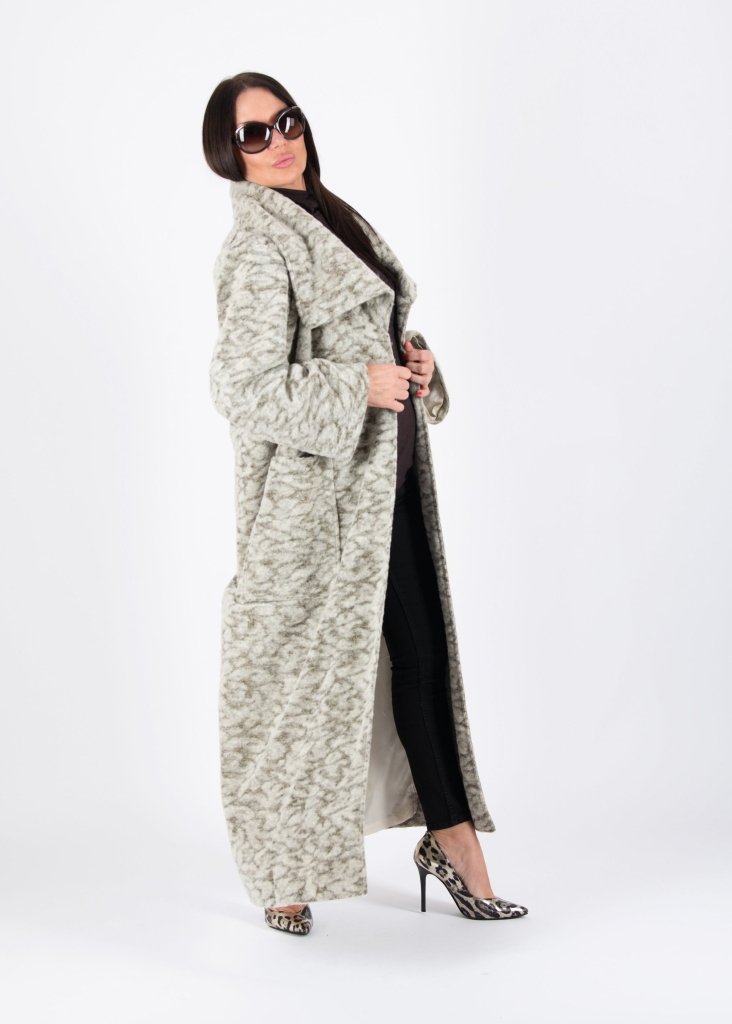 Beige Long Coat Vest ERIN SALE - EUG Fashion