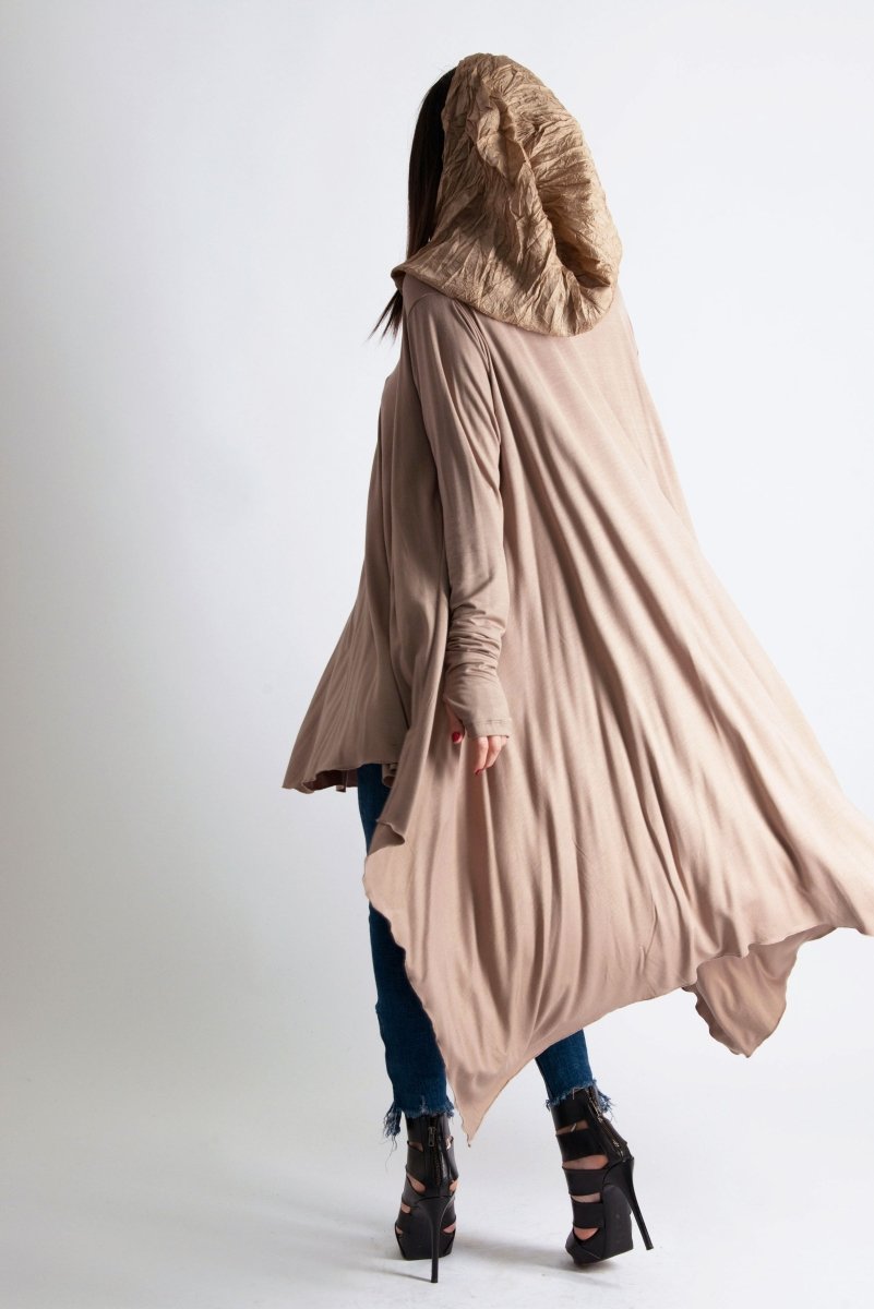 Beige Long Jersey Tunic ANIE - EUG Fashion