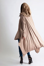 Beige Long Jersey Tunic ANIE - EUG Fashion