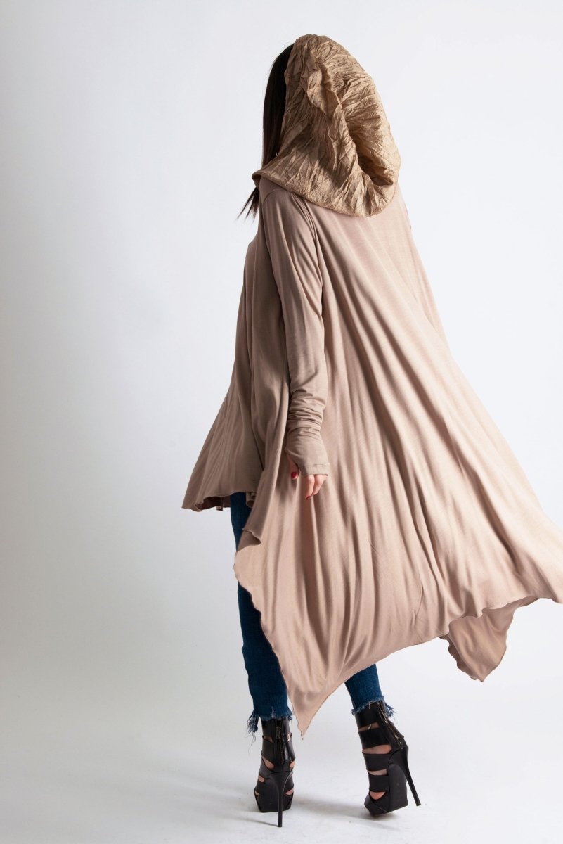 Beige Long Jersey Tunic ANIE - EUG Fashion EugFashion 