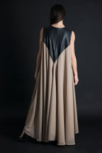 Beige Maxi Summer Dress NADIA - EUG Fashion