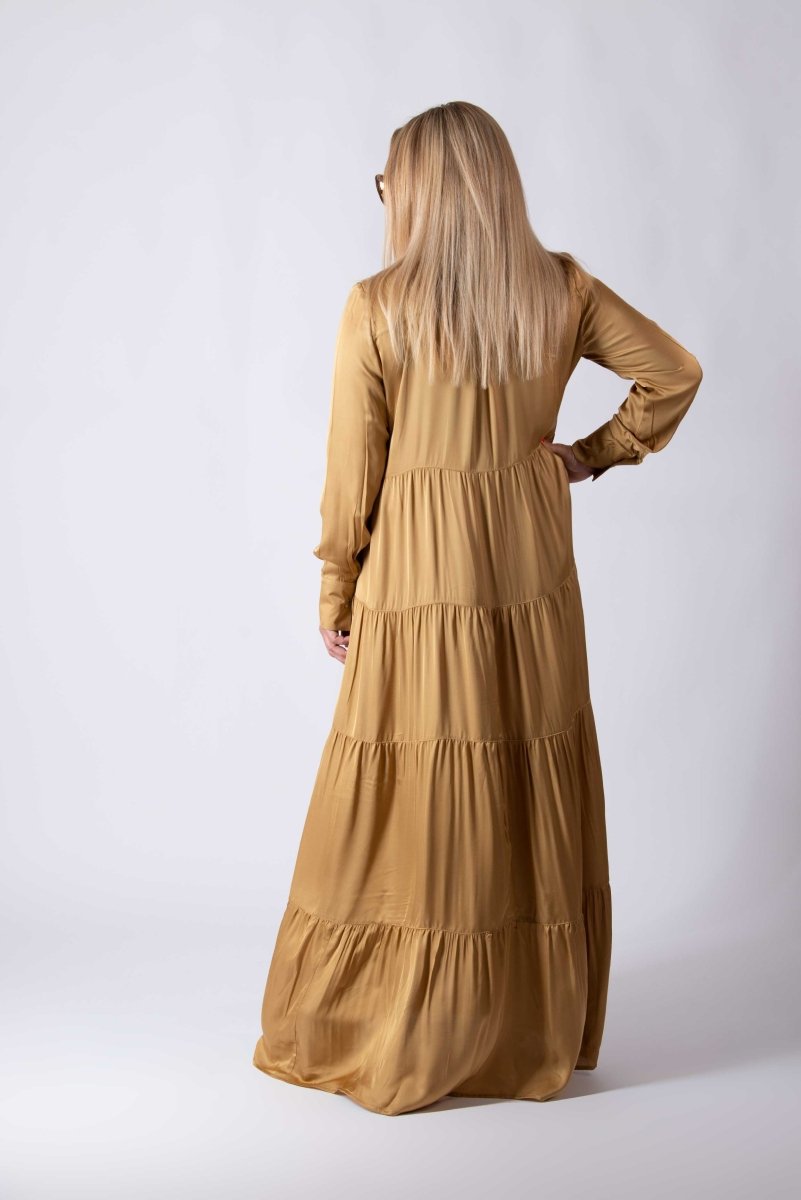 Beige Maxi Summer Kaftan DORA - EUG FASHION