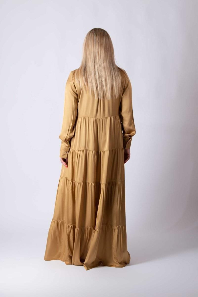 Beige Maxi Summer Kaftan DORA - EUG FASHION