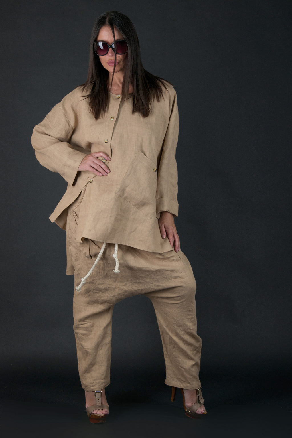 beige-linen-summer-set EUG fashion #beige-sahara