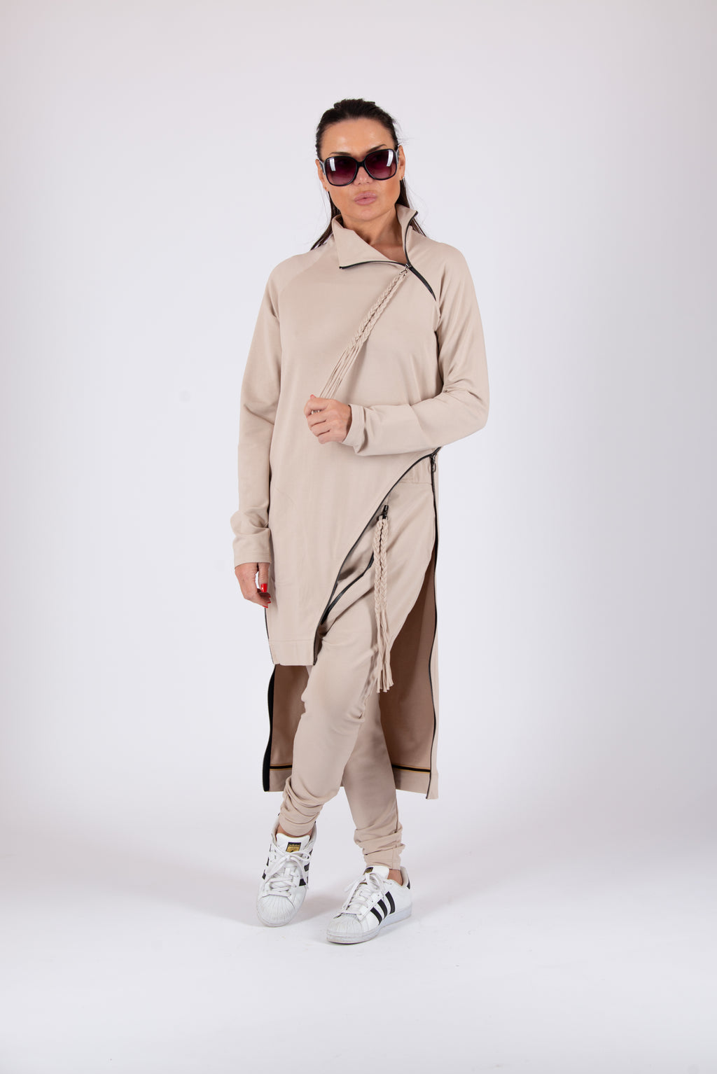 beige cotton sweatshirt