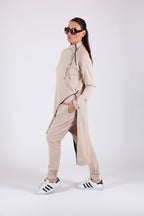 Beige drop-crotch harem pants Gloria — EUG Fashion #beige
