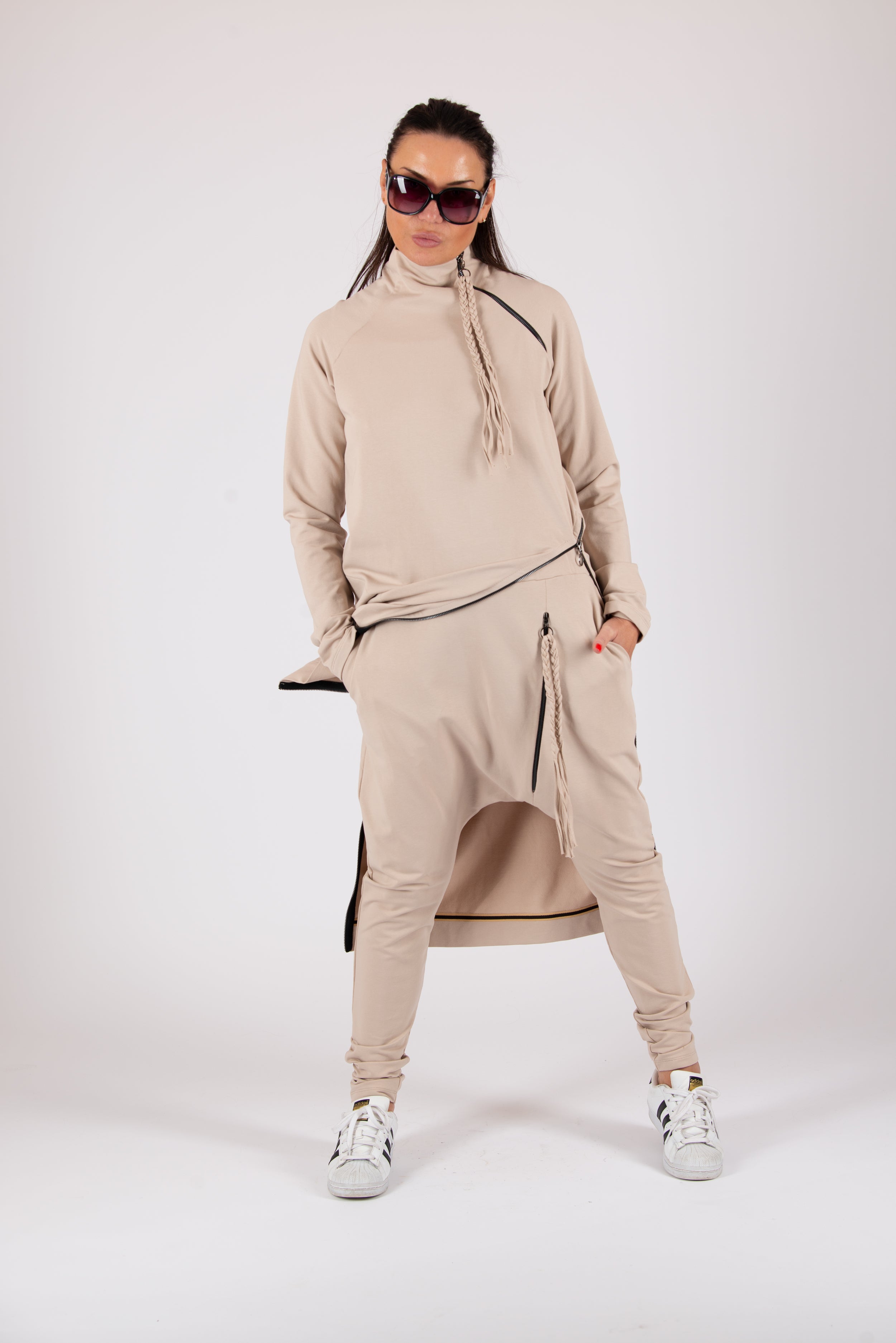 beige harem pants