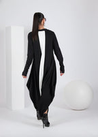 Black and White Harem Jumpsuit Opal - EUG Fashion