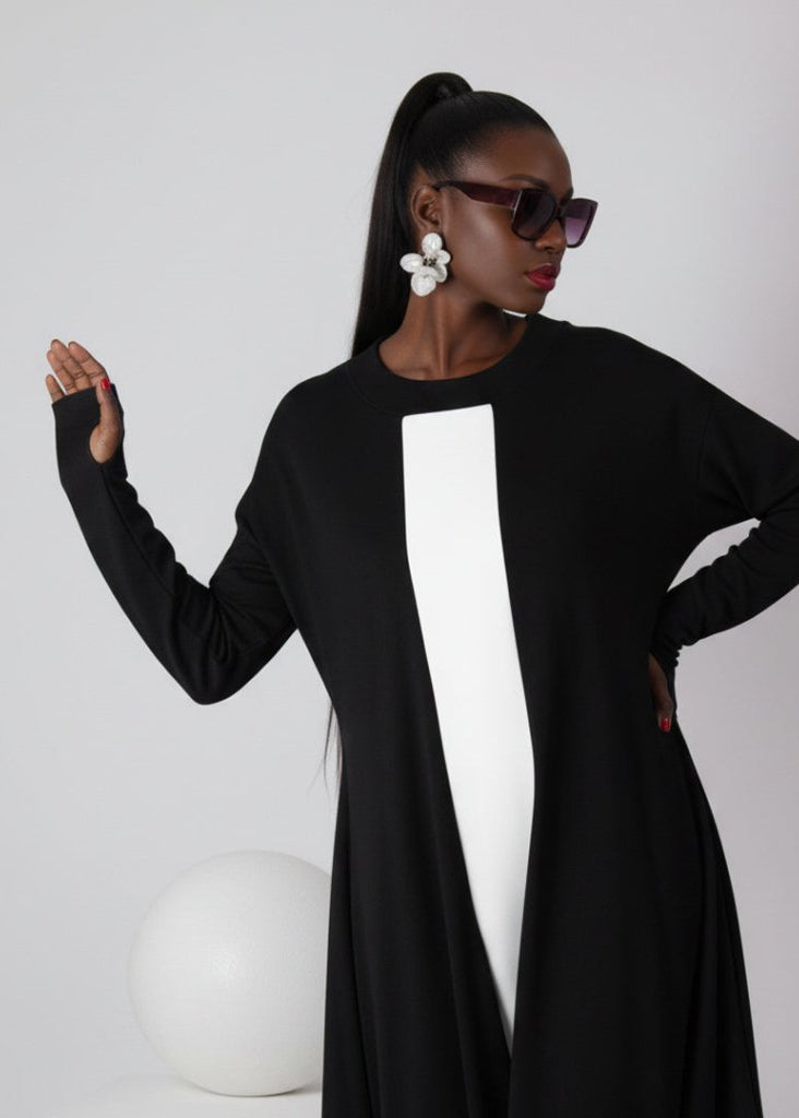 Black and White Harem Jumpsuit Opal - EUG Fashion