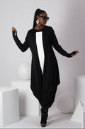 Black and White Harem Jumpsuit Opal - EUG Fashion