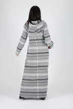 Black and White Hooded Dress ROSENA BF - EUG Fashion