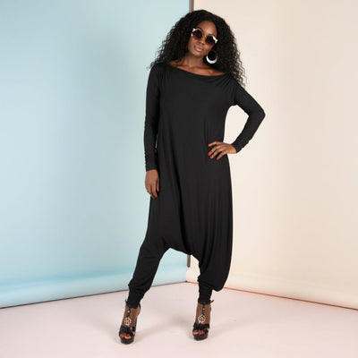 Black Harem Jumpsuit Marla - EUG Fashion EugFashion 