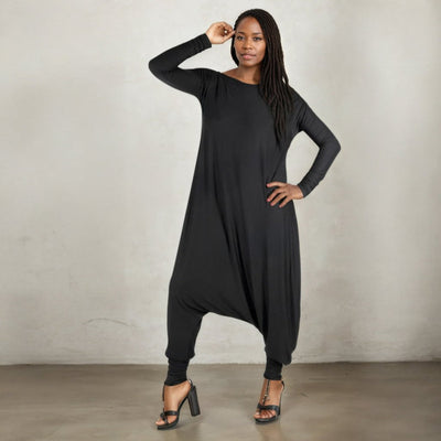 Black Harem Jumpsuit Marla - EUG Fashion EugFashion 