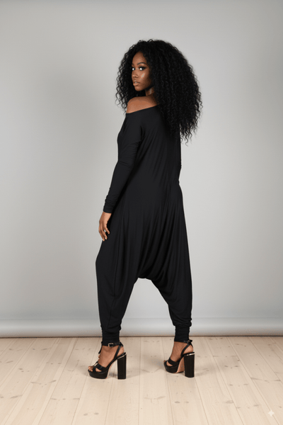 Black Harem Jumpsuit Marla - EUG Fashion EugFashion 