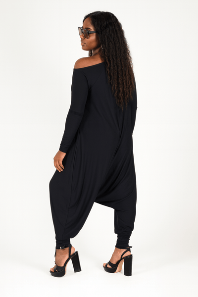 Black Harem Jumpsuit Marla - EUG Fashion EugFashion 
