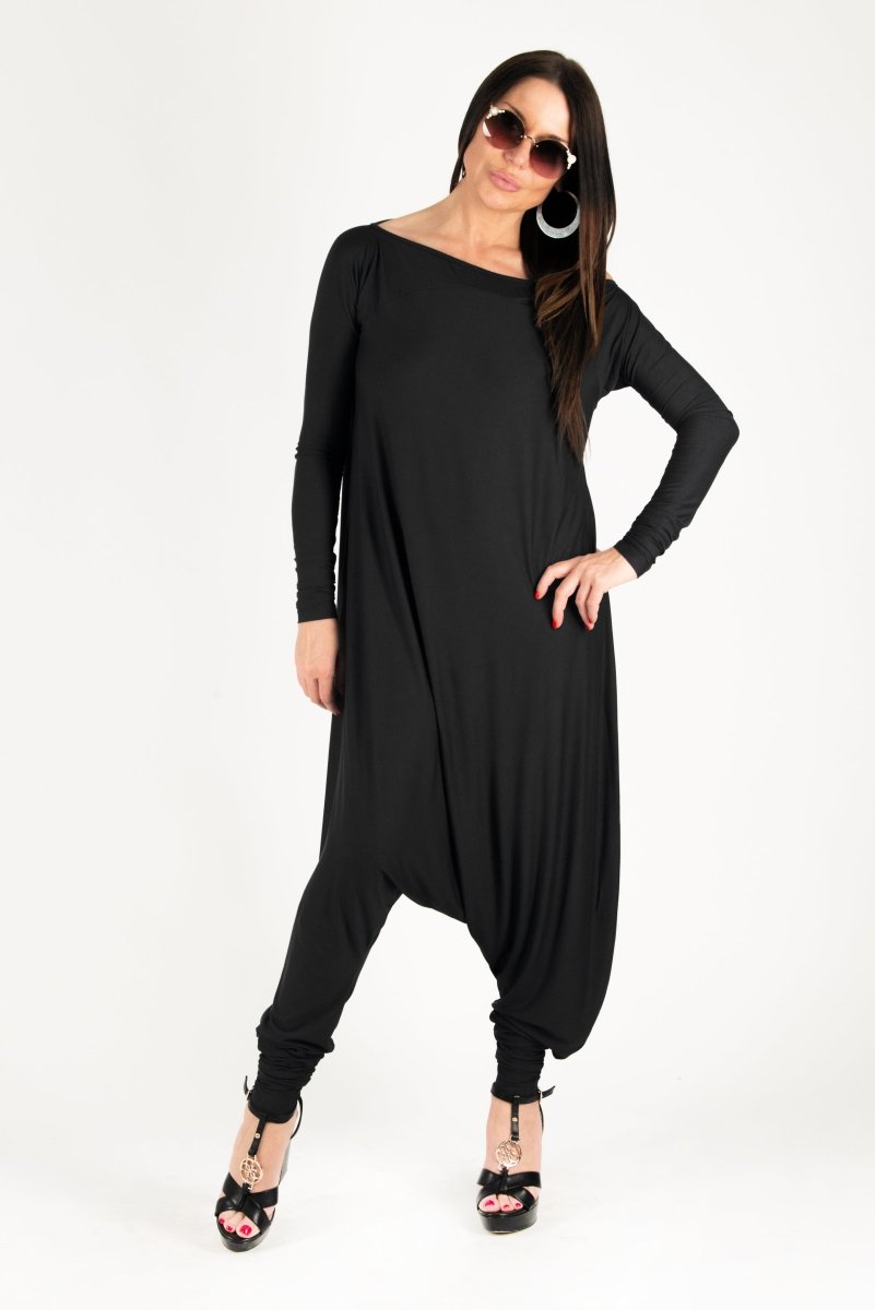 Black Harem Jumpsuit Marla - EUG Fashion EugFashion 