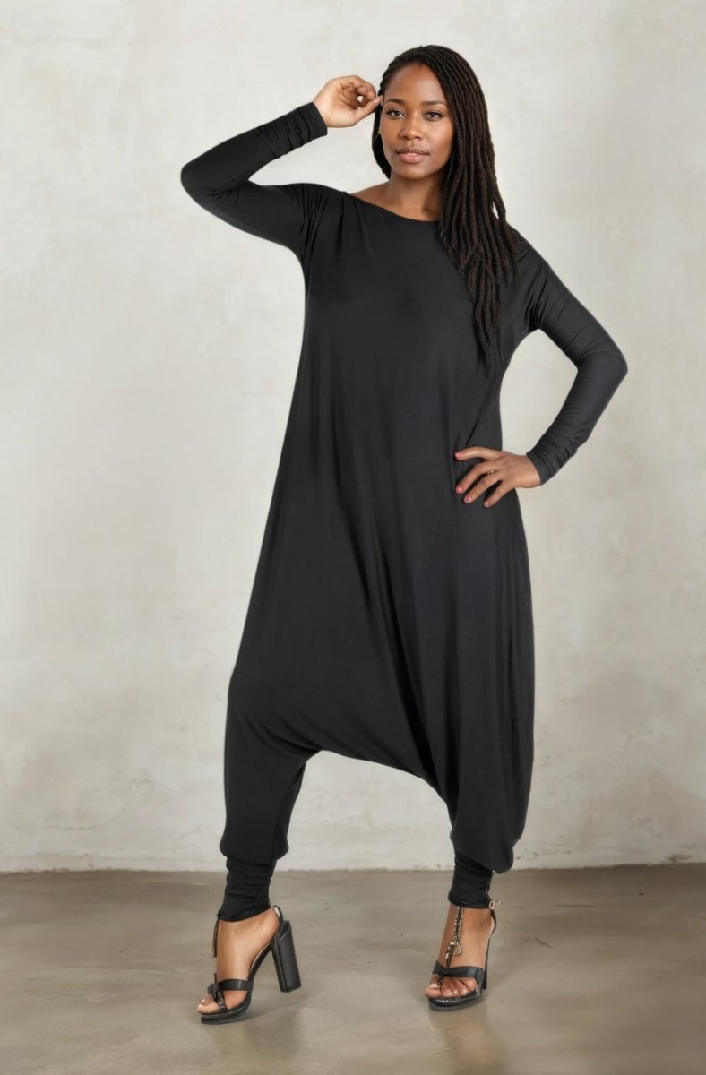Black Harem Jumpsuit Marla - EUG Fashion EugFashion 