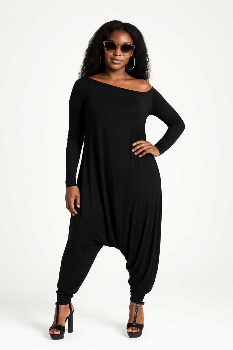 Black Harem Jumpsuit Marla - EUG Fashion EugFashion 