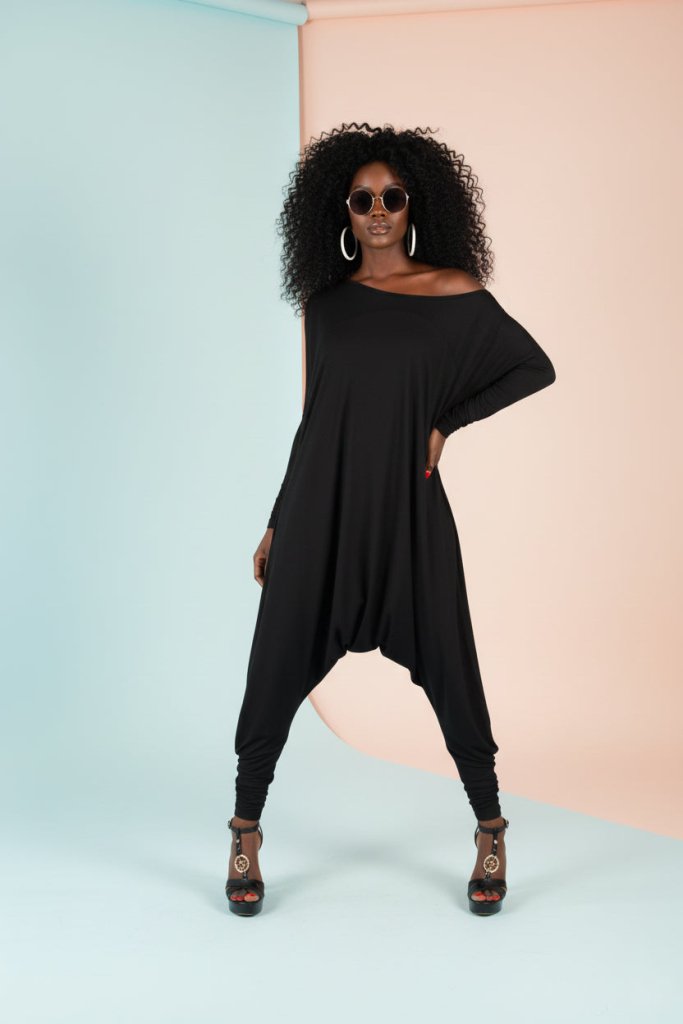 Black Harem Jumpsuit Marla - EUG Fashion EugFashion 