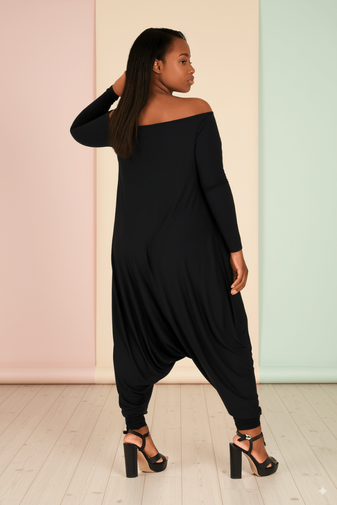Black Harem Jumpsuit Marla - EUG Fashion EugFashion 