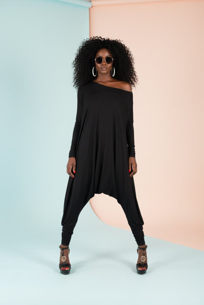 Black Harem Jumpsuit Marla - EUG Fashion EugFashion 