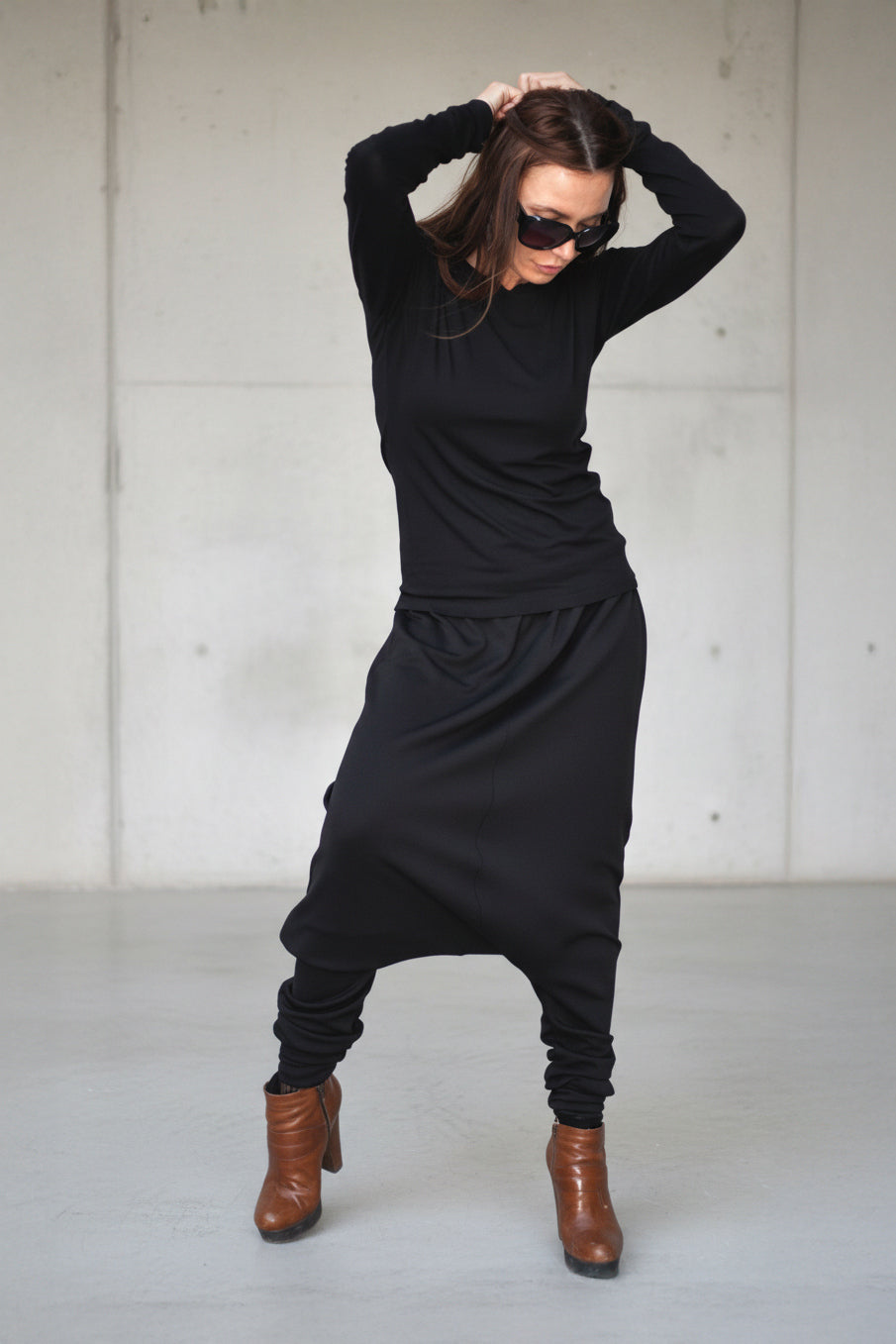 Black harem pants Atila — EUG Fashion #black