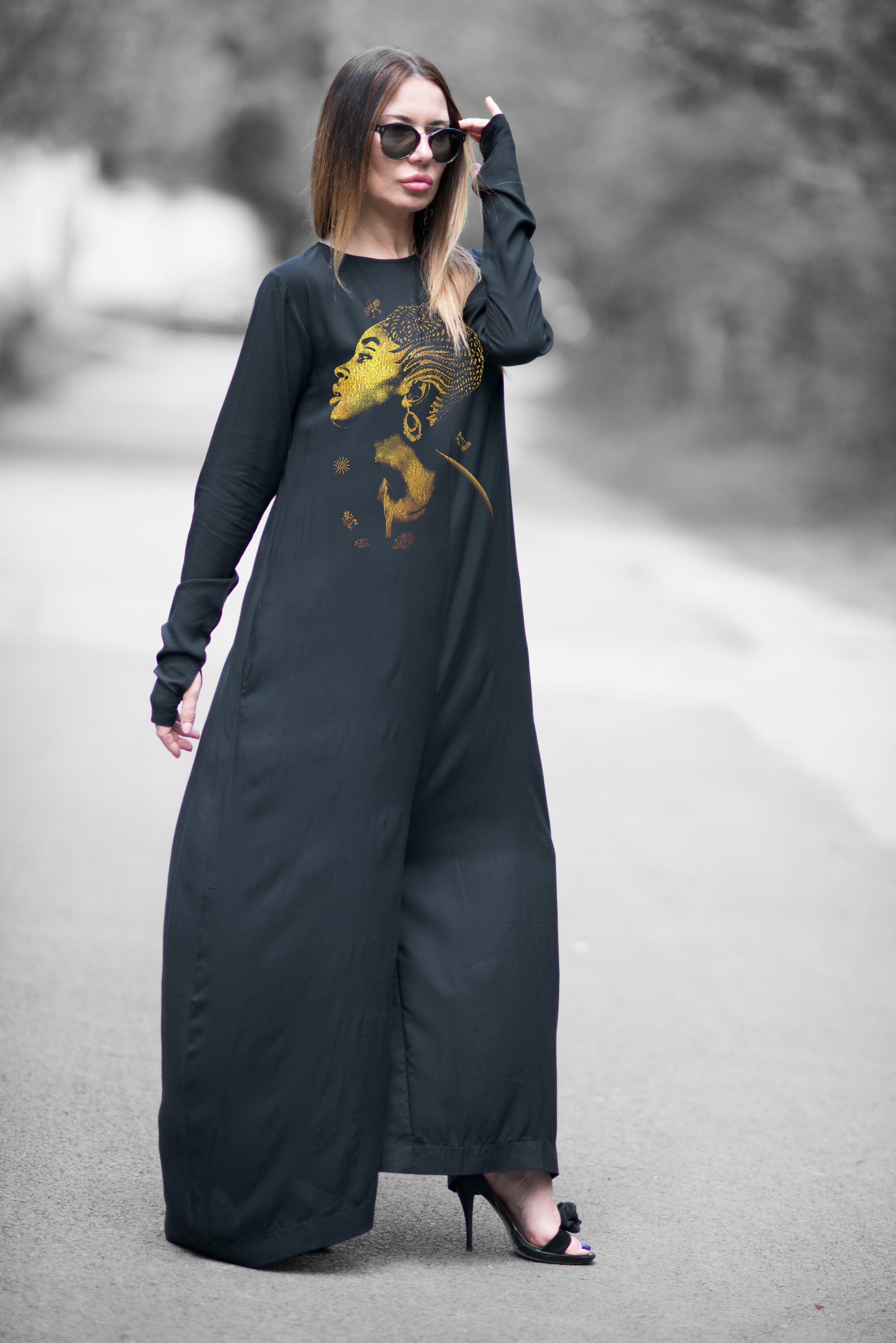 black-jumpsuit-with african woman print
