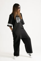 Black Wide Jumpsuit - Adriana