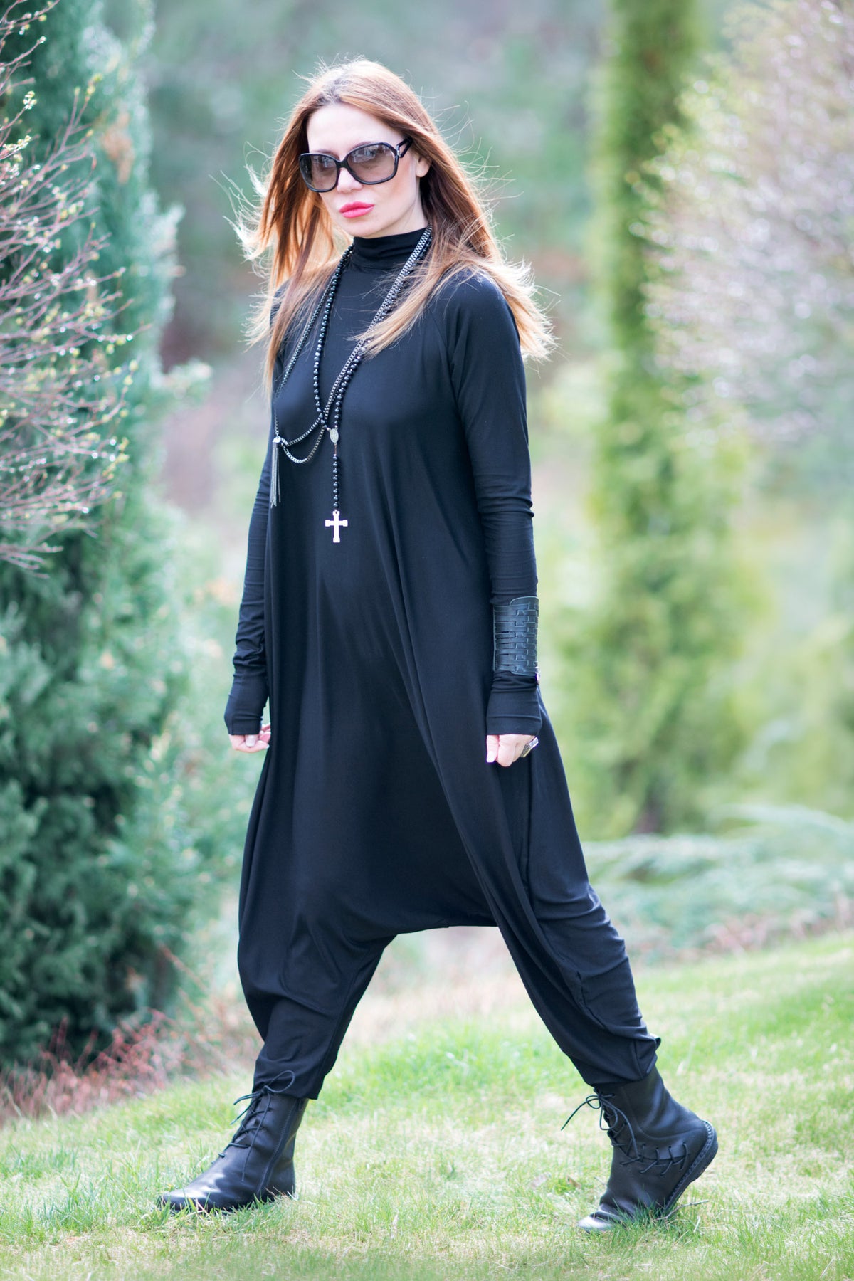 Turtleneck Harem Jumpsuit - Iven