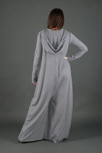 Black Knitted Hooded Jumpsuit LINA - EUG Fashion
