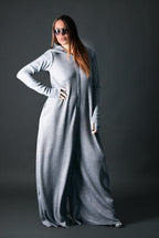Black Knitted Hooded Jumpsuit LINA - EUG Fashion