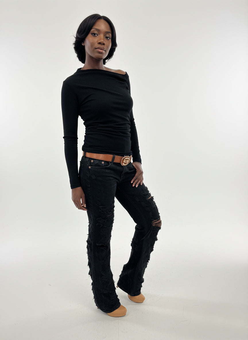 Dark Brown Top SENA EugFashion 
