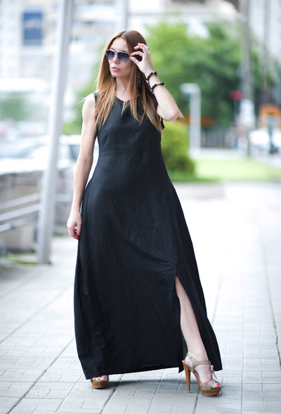 Long Linen Dress AMBER EugFashion 