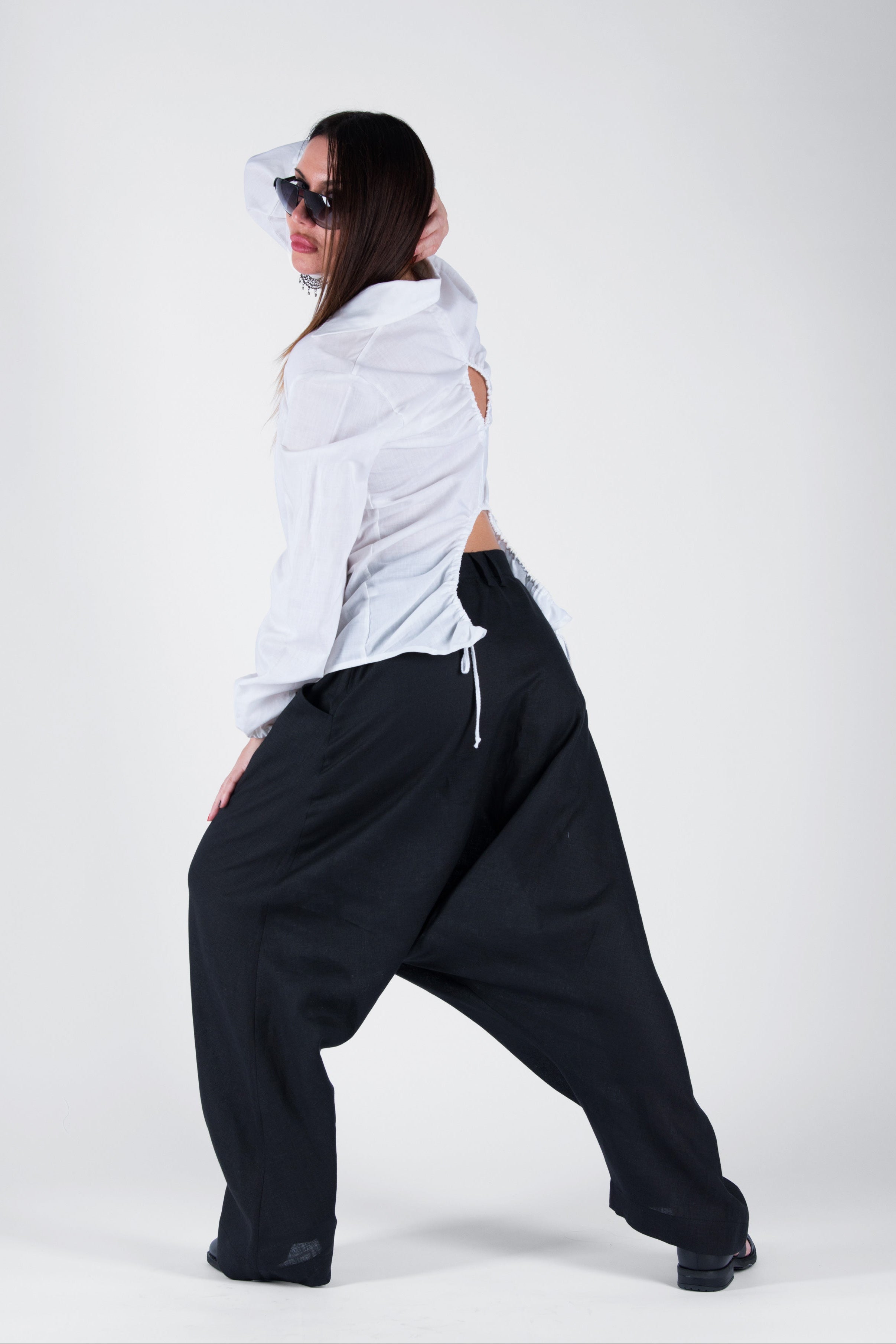 Linen Harem Pants - Joanna