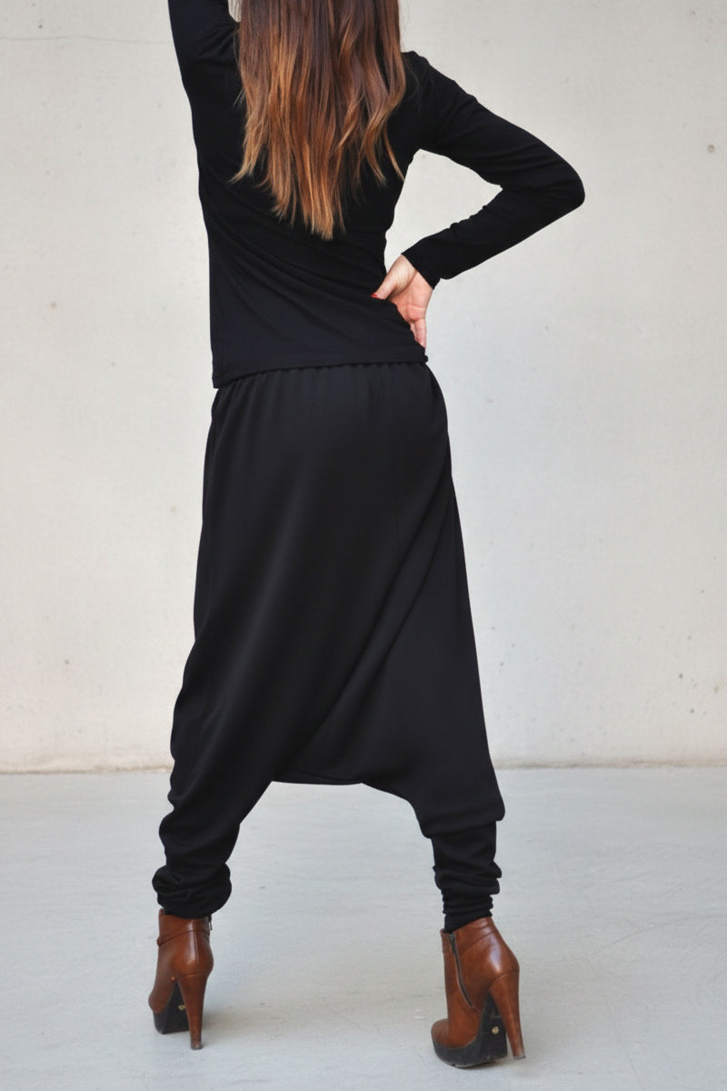 Black harem pants Atila — EUG Fashion #black