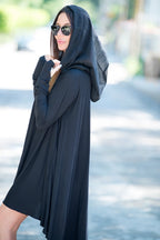 Black Long Jersey Tunic ANIE - EUG Fashion