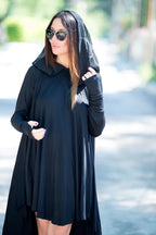 Black Long Jersey Tunic ANIE - EUG Fashion