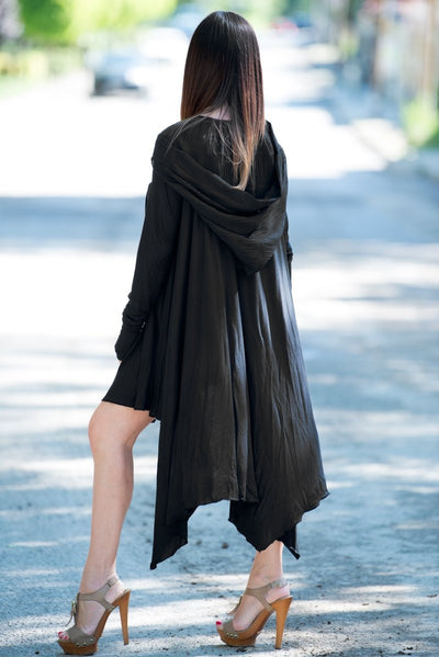 Black Long Jersey Tunic ANIE - EUG Fashion EugFashion 