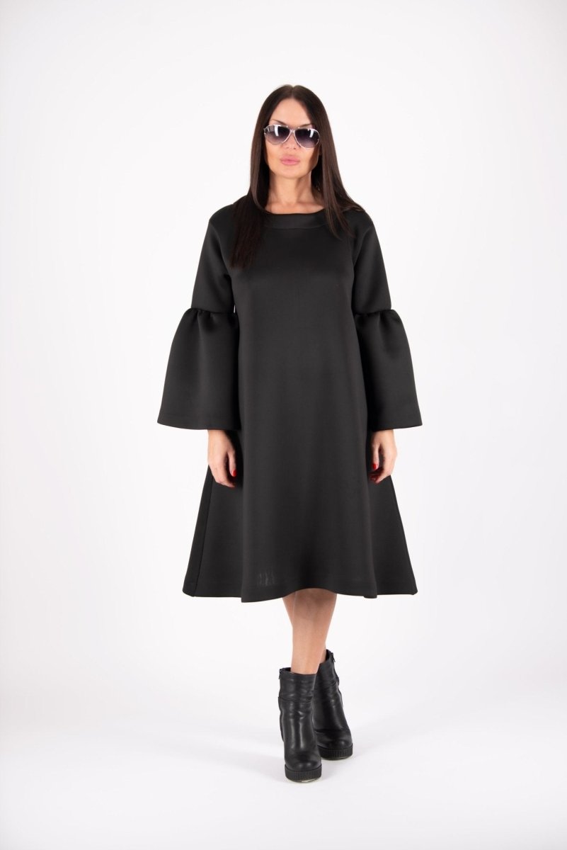 Black Neoprene Dress SARA - EUG FASHION EugFashion 