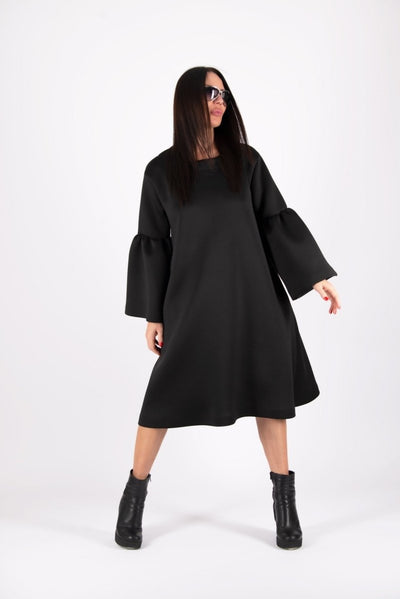 Black Neoprene Dress SARA - EUG FASHION EugFashion 