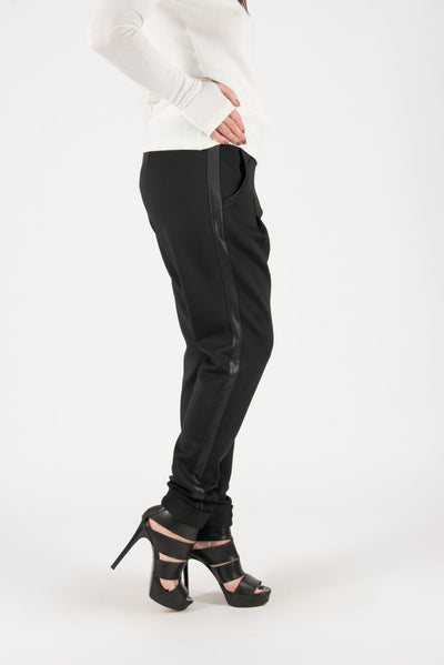 Black Neoprene Pants Josefin - EUG Fashion EugFashion 